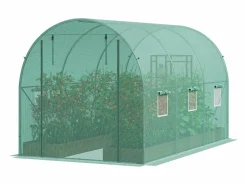Best Invernadero Tipo Túnel SucceBuy 3,4 x 1,9 x 1,9 m, Estructura Galvanizada, Cubierta de PE, Invernadero De Jardín