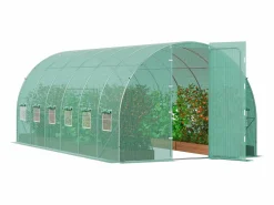 Outlet Invernadero Túnel SucceBuy 590x295x225 cm, Invernadero para Jardinería Exterior, Marco en Acero Galvanizado, Invernadero De Jardín