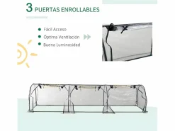 Outlet Invernadero túnel , verde oscuro 350x100x80cm Invernadero De Jardín