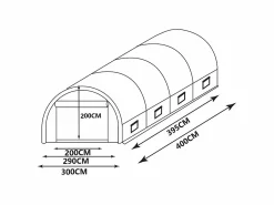 EXPERTLAND Invernadero tunel. Medidas: 12m² Alto 200 cm. IPOMEA