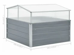 Clicnbuy Invernadero 100x100x85 cm acero galvanizado
