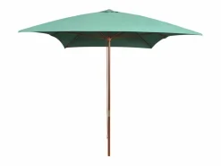 Garden Furniture Isabel María Sombrilla con palo de madera verde 200x300 cm