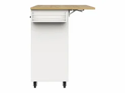 ModernLuxe Isla central de cocina - carrito con ruedas y plancha extensible - 3 cajones y 2 puertas -