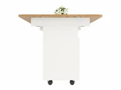Hot Isla Central de cocina 2 puertas y 3 estantes, con ruedas giratorias, mesa plegable, 120x30/70x79.5 cm, Isla Cocina