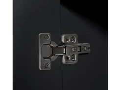 Online ModernLuxe Isla central de cocina con 2 puertas y 2 cajones - Tablero extensible - Encimeras de mármol artificial - 133(202)x59x93,5 cm - Para 2 a 6 personas - + Blanco Negro