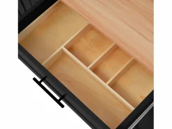 New Isla de cocina central con 2 cajones - Tablero extensible - patas con ruedas o de madera maciza - Isla Cocina