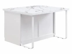 Online Isla de cocina con 6 cajones de MDF y metal - Efecto mármol - ALEGRITA Isla Cocina