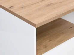 Vente-unique Isla de cocina con 2 puertas y 1 estante de MDF - Natural y blanco CORELINA