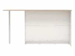 Online Isla de cocina con 2 puertas, 1 cajón y 2 huecos - Blanco y natural - TUNORI Isla Cocina