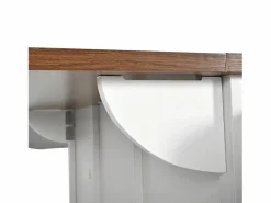 Outlet Isla de cocina con encimera abatible - Carrito de cocina con 2 puertas correderas y 3 cajones - toallero y portavasos - Isla Cocina