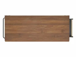 New Merax Isla de cocina con ruedas - 140 x 45 x 90 cm - con encimera extensible + 4 puertas + 2 cajones - Metal + MDF - Negro