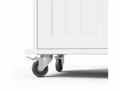 ModernLuxe Isla de cocina móvil - encimera extensible - con toallero - con 1 cajón y 4 puertas - MDF -