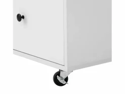 Sale Isla de cocina móvil con 2 puertas de cristal y 3 cajones - Mesa extensible - Isla Cocina