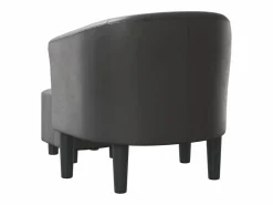 Garden Furniture Jalkar Sillón con taburete cuero sintético