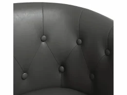 Garden Furniture Jalkar Sillón con taburete cuero sintético
