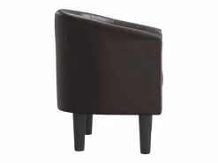 Hot Garden Furniture Jalkar Sillón cuero sintético marrón Marru00f3n