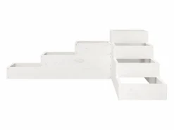 Outlet Jardinera 4 niveles madera maciza pino blanca 106x104,5x36 cm Jardinera