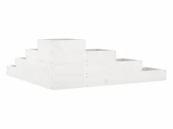 Outlet Jardinera 4 niveles madera maciza pino blanca 106x104,5x36 cm Jardinera