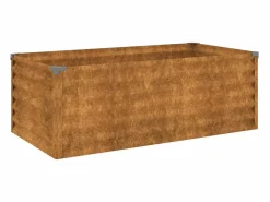 Discount Clicnbuy Jardinera acero corten 100x50x36 cm Marru00f3n