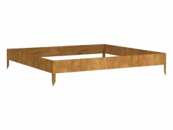 Online Clicnbuy Jardinera acero corten 100x100x18,5 cm Marru00f3n