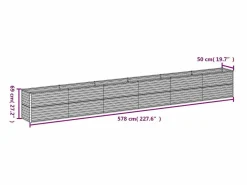 Clearance Clicnbuy Jardinera acero corten 578x50x69 cm Marru00f3n