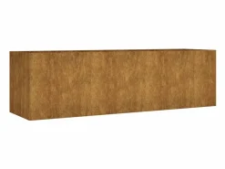 Discount Clicnbuy Jardinera acero corten 280x80x80 cm Marru00f3n