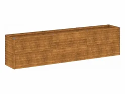 New Clicnbuy Jardinera acero corten 291x50x69 cm Marru00f3n