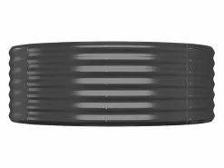 Clicnbuy Jardinera arriate acero recubierto polvo antracita 322x100x36cm