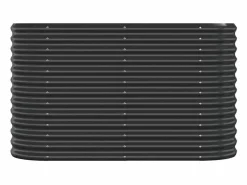 Discount Clicnbuy Jardinera arriate acero recubierto polvo antracita 114x40x68 cm Gris antracita