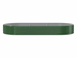 New Clicnbuy Jardinera arriate acero recubrimiento polvo 296x140x36 cm Verde