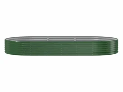 New Clicnbuy Jardinera arriate acero recubrimiento polvo 296x140x36 cm Verde