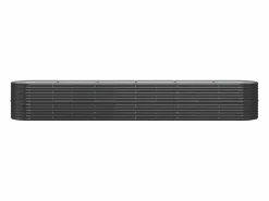 Clicnbuy Jardinera arriate acero recubierto polvo antracita 440x80x68 cm