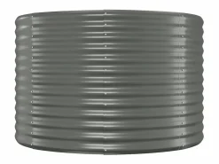 Best Clicnbuy Jardinera arriate acero recubrimiento polvo 249x100x68 cm Gris