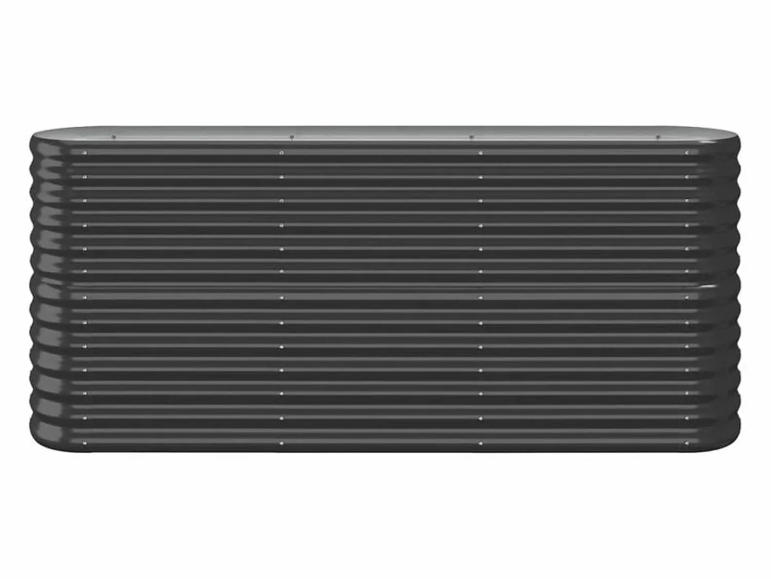 Clicnbuy Jardinera arriate acero recubierto polvo antracita 152x40x68 cm