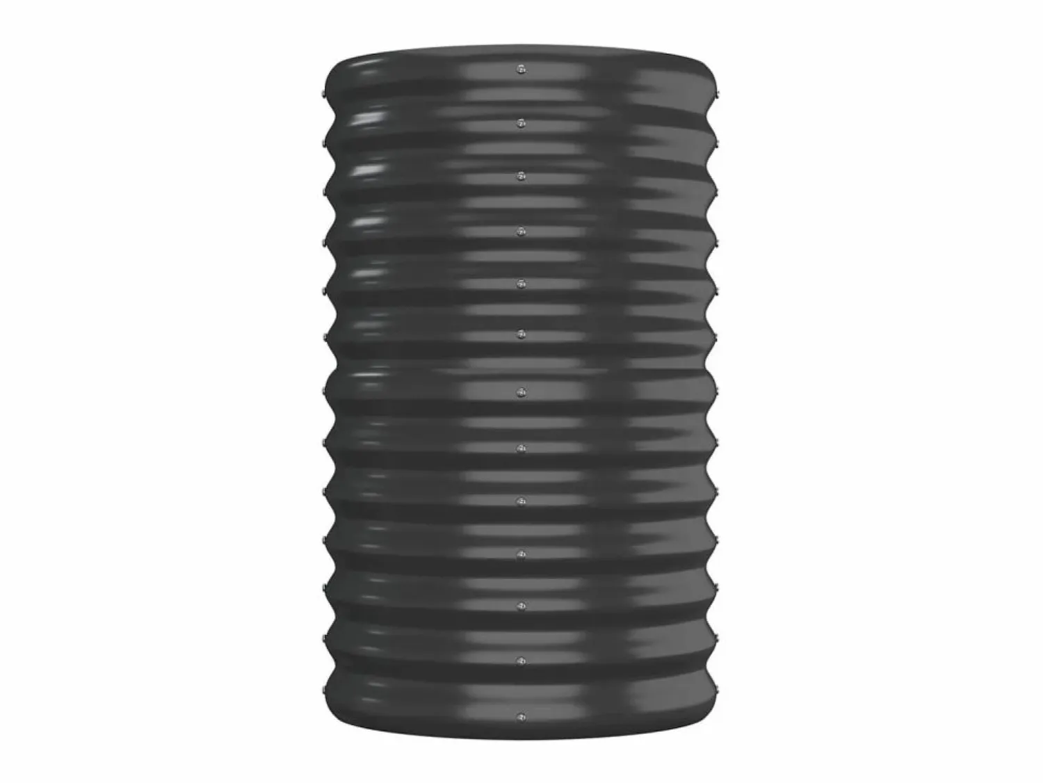 Clicnbuy Jardinera arriate acero recubierto polvo antracita 152x40x68 cm