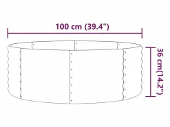 Hot Clicnbuy Jardinera arriate acero recubrimiento polvo 100x100x36 cm Verde