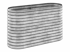 Sale Jardinera arriate acero recubrimiento polvo plata 114x40x68 cm Jardinera