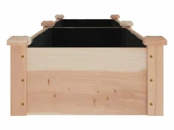 Clicnbuy Jardinera arriate con forro madera maciza abeto 240x45x25 cm