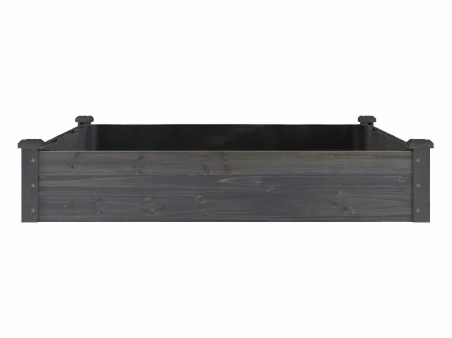 Sale Clicnbuy Jardinera arriate forro madera maciza abeto marrón 120x120x25cm Gris