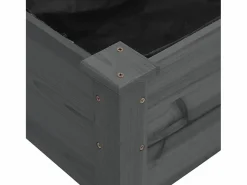 Sale Clicnbuy Jardinera arriate forro madera maciza abeto marrón 120x120x25cm Gris