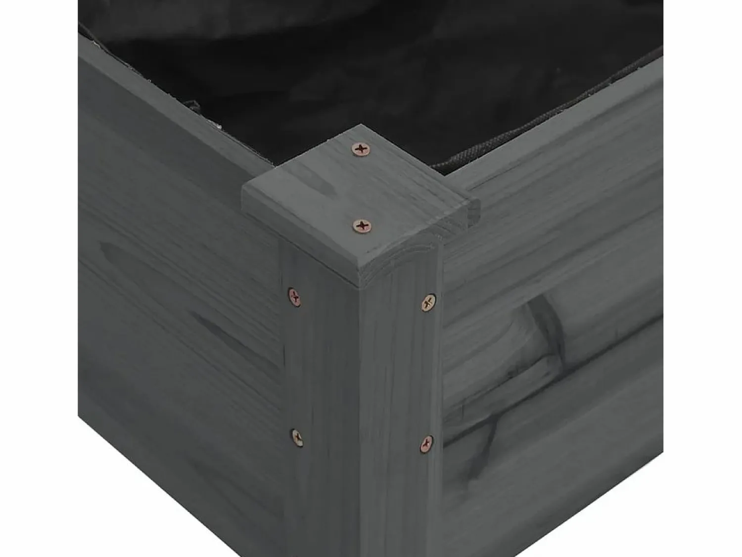 Sale Clicnbuy Jardinera arriate forro madera maciza abeto marrón 120x120x25cm Gris