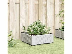 Best Clicnbuy Jardinera con clavijas PP 42,5x42,5x28,5 cm Blanco
