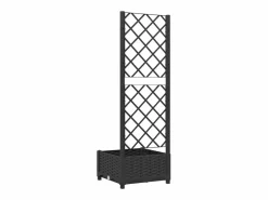 Best Clicnbuy Jardinera con enrejado PP 40x40x121,5 cm Negro
