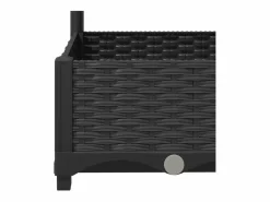 Best Clicnbuy Jardinera con enrejado PP 40x40x121,5 cm Negro