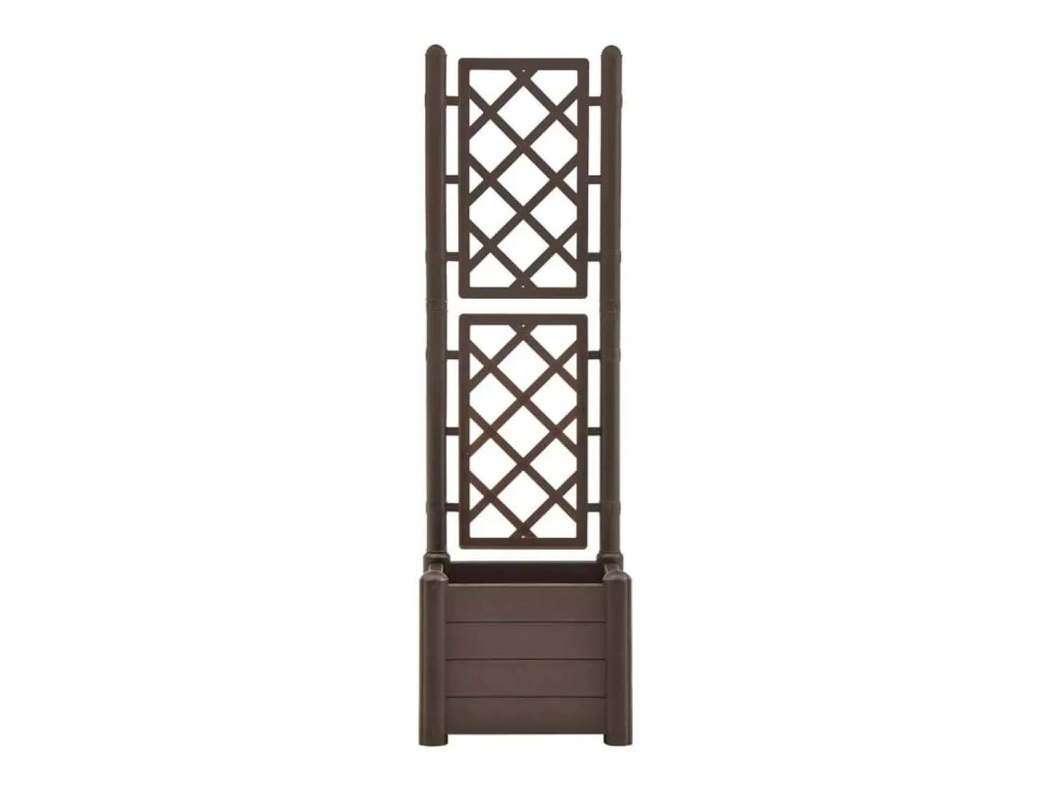 Discount Jardinera con enrejado PP moca 43x43x142 cm Jardinera