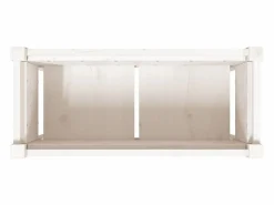 New Clicnbuy Jardinera con patas madera maciza de pino 70x31x70 cm Blanco