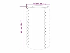 Clicnbuy Jardinera de acero con recubrimiento en polvo 40x40x68 cm