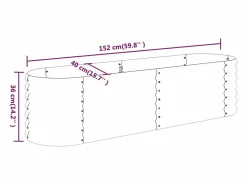 Sale Jardinera de acero con recubrimiento en polvo 152x40x36cm Jardinera