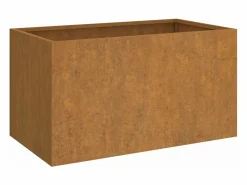 Clicnbuy Jardinera de acero corten 62x40x39 cm