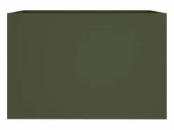 Clicnbuy Jardinera de acero laminado en frío oliva 62x47x46 cm